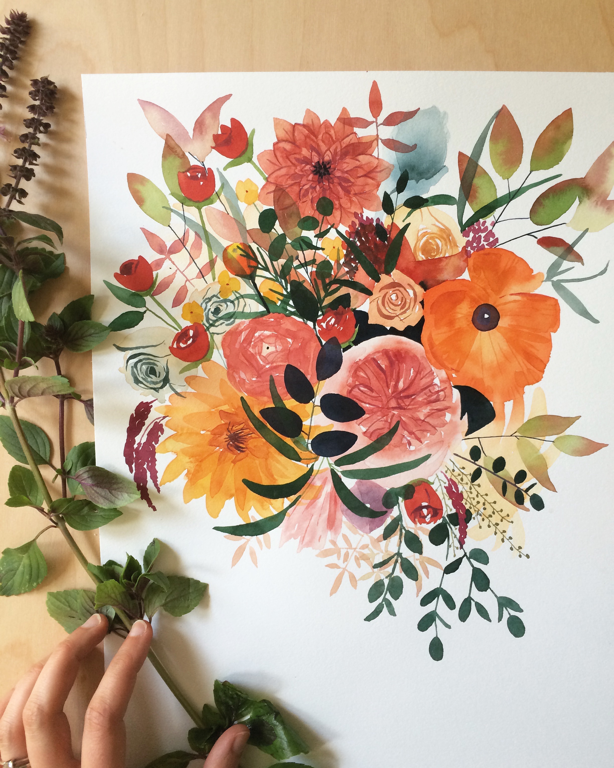 I kept painting flowers!