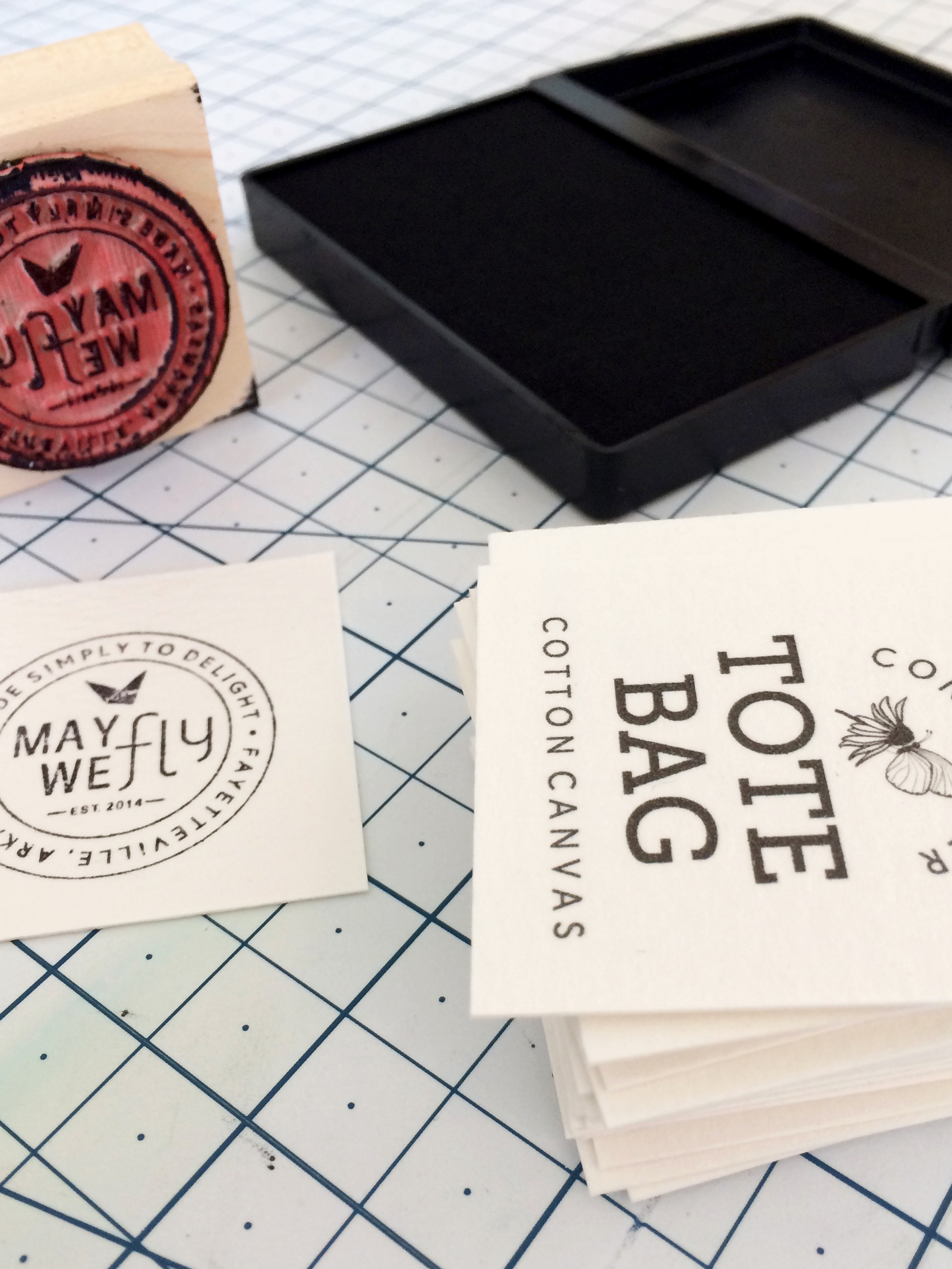 I use stamps for many of my packaging labels so I can use up my scrap paper!