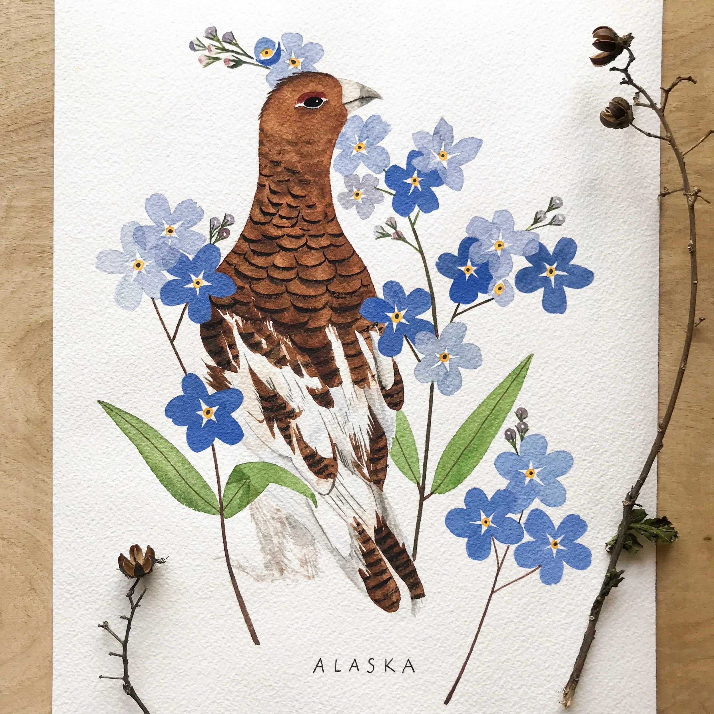Alaska Willow Ptarmigan Original