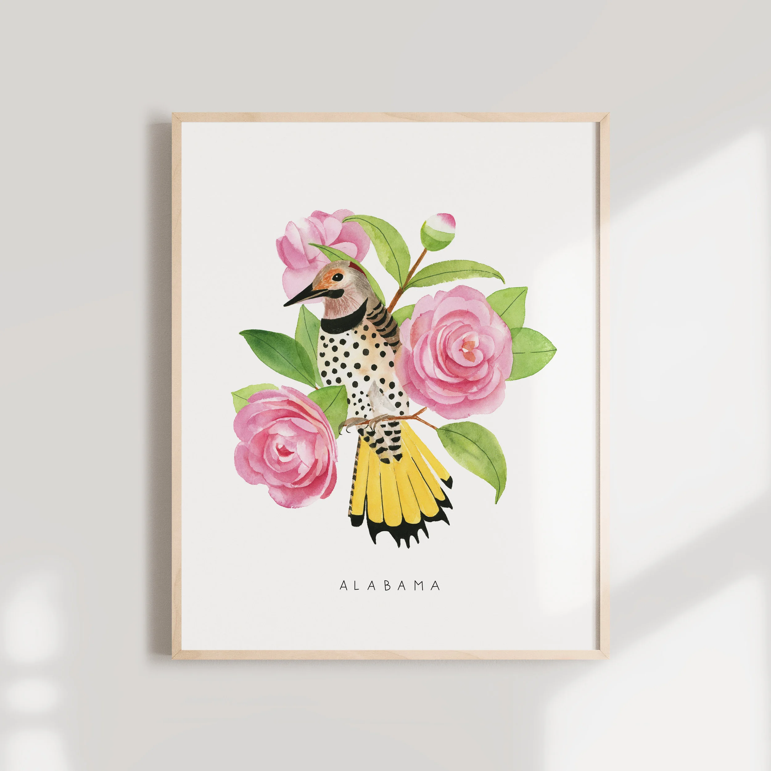 Alabama Yellowhammer Watercolor Art Print