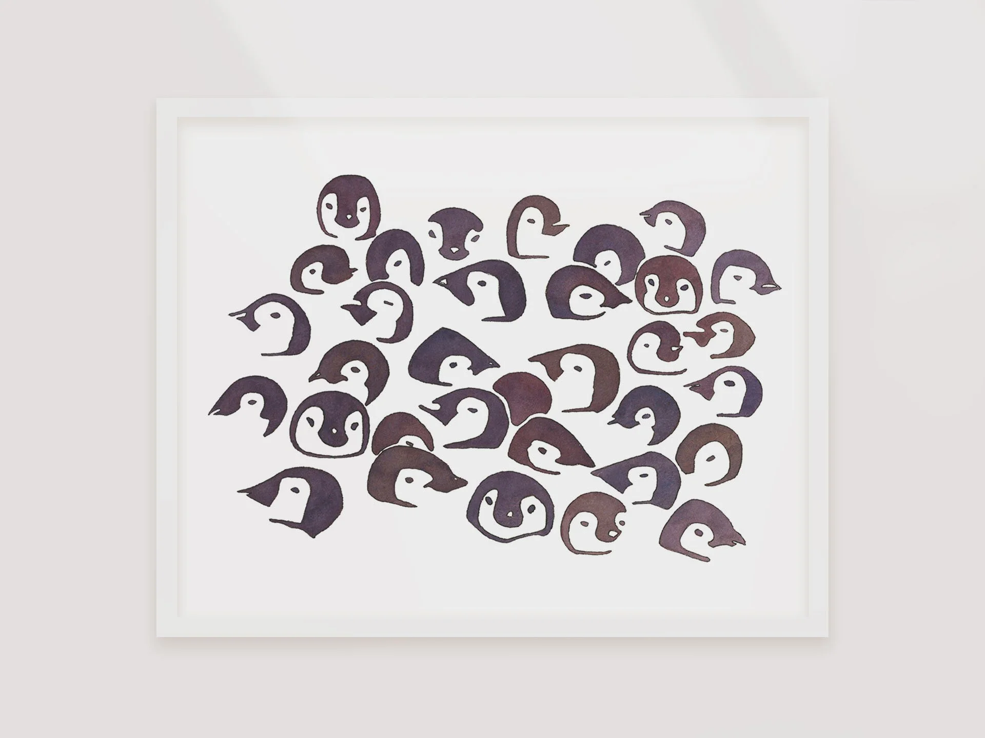 Penguin Huddle Art Print