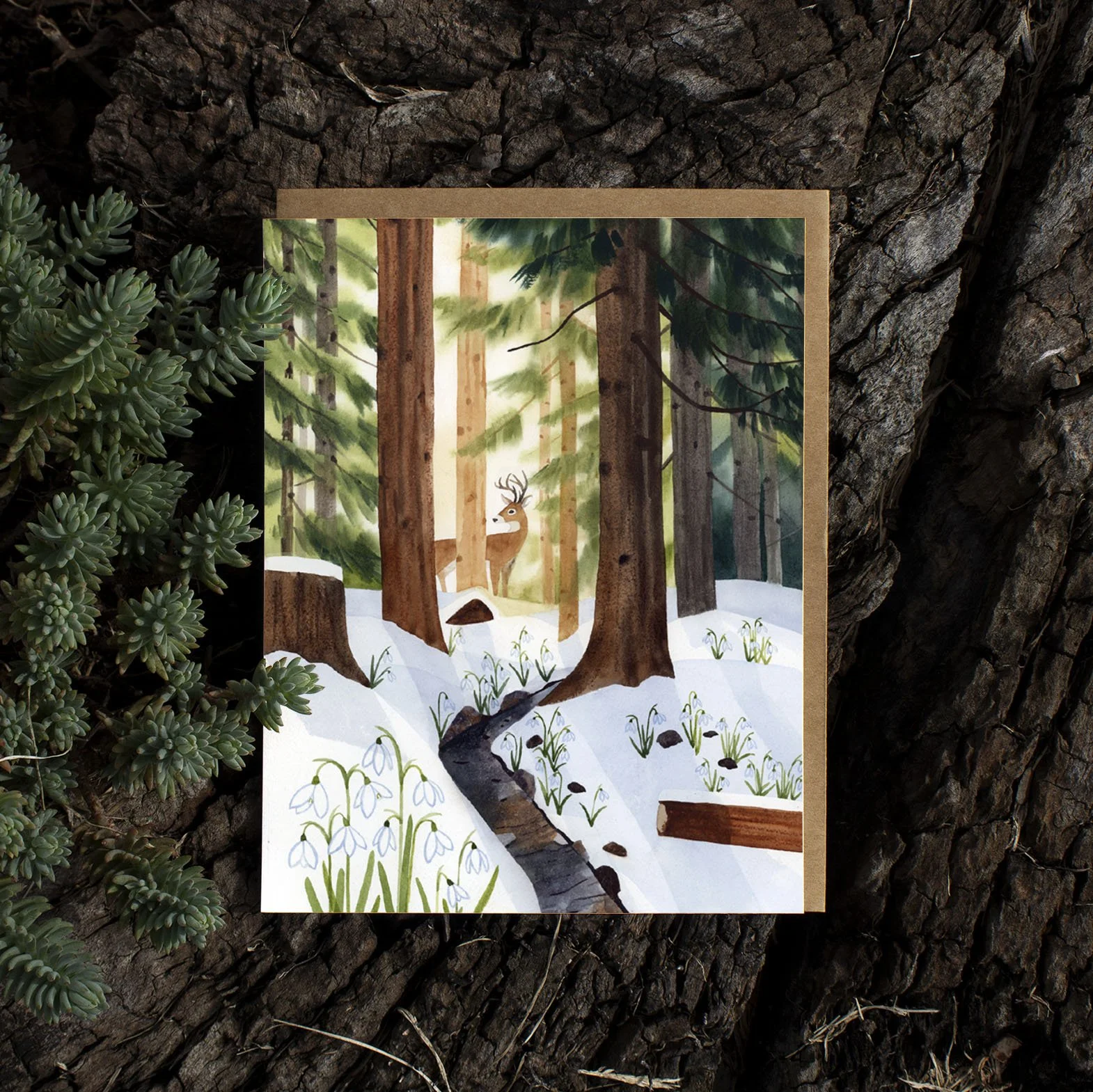 Snowbell Forest Greeting Card