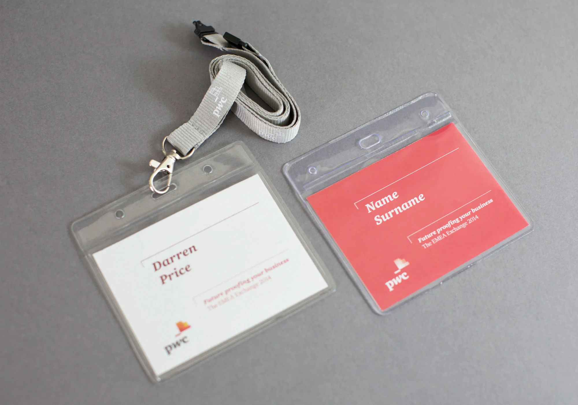 Participant and helper name badges