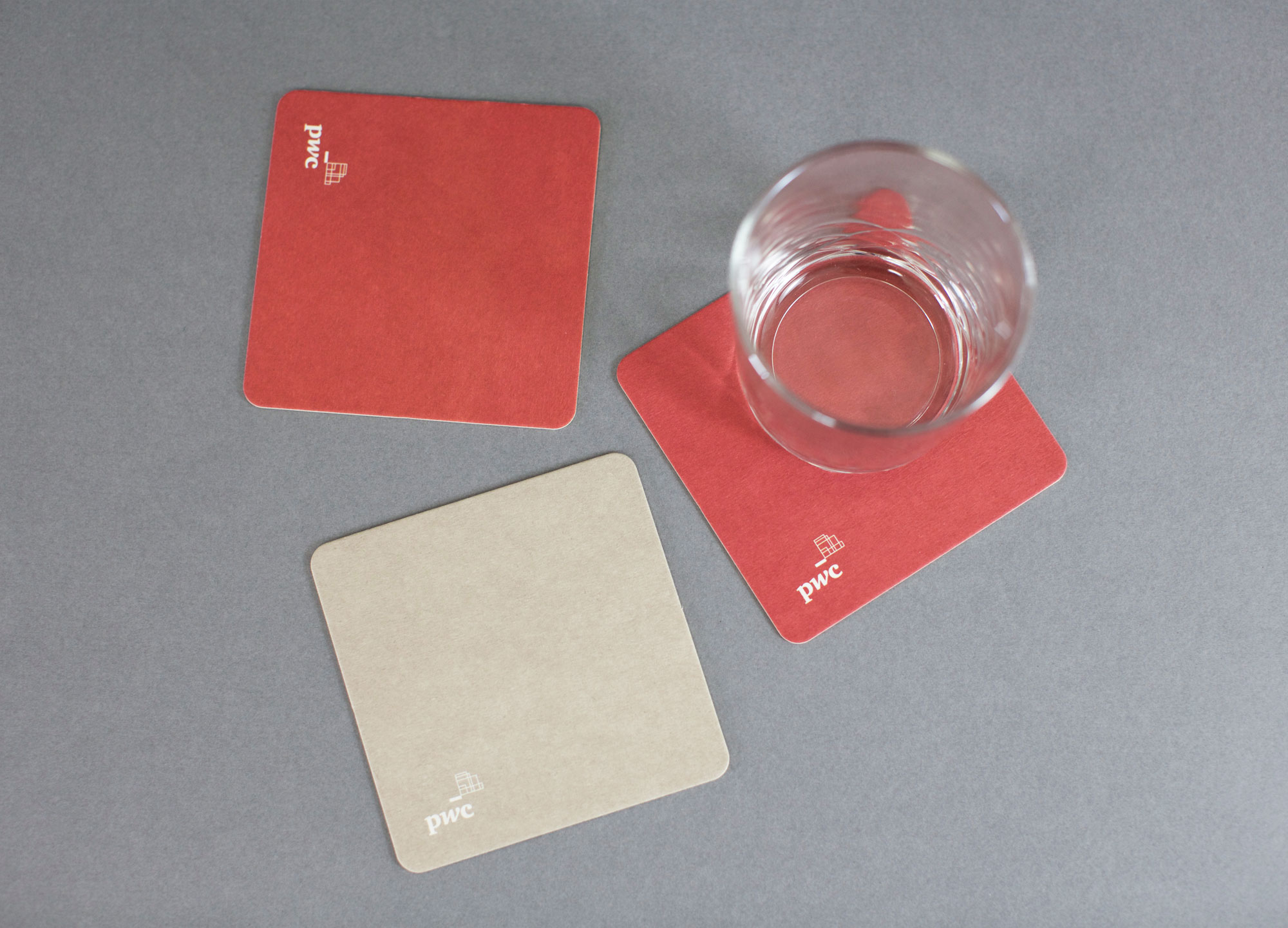 Bar area drink coasters