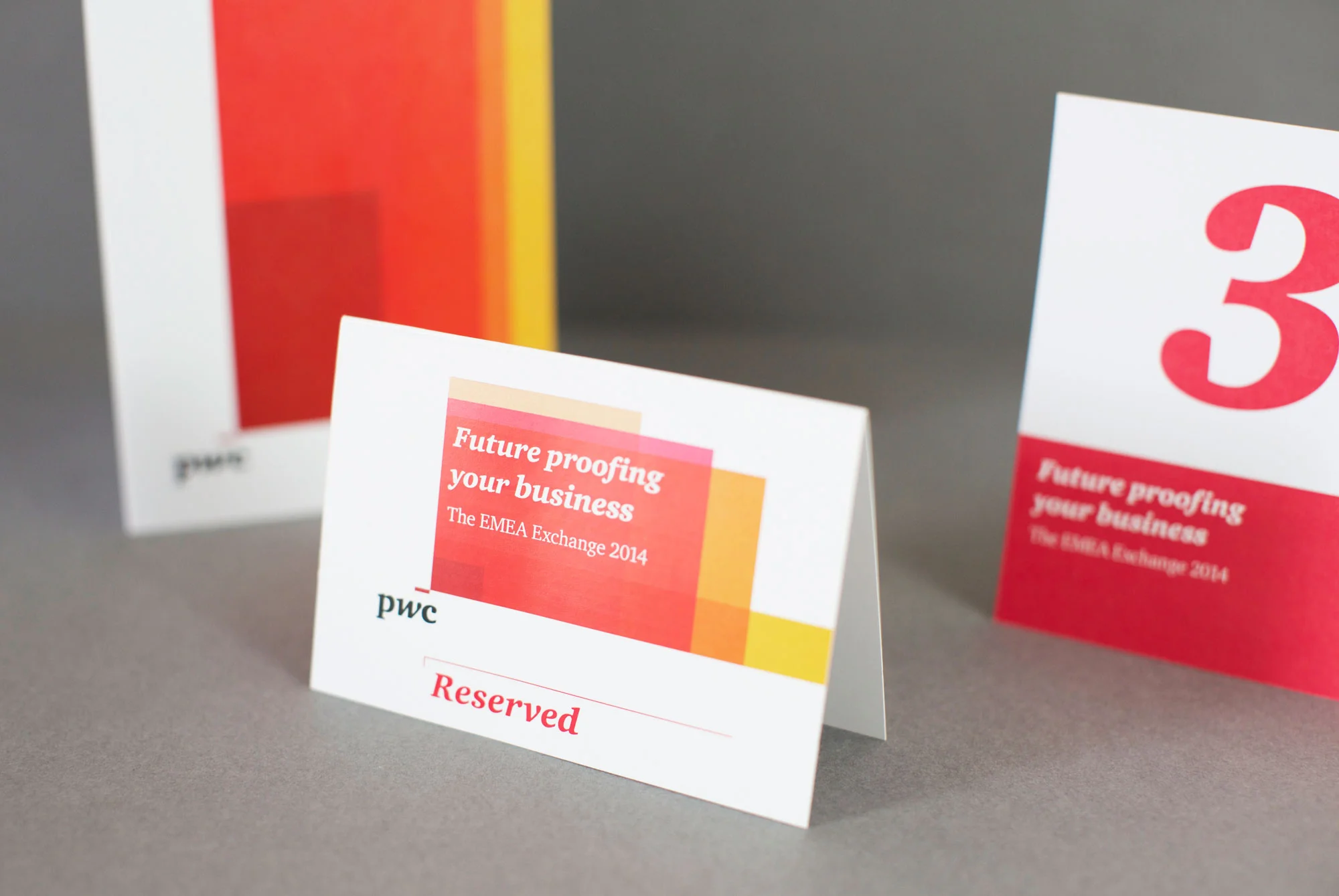 Restaurant reservation card and conference table number