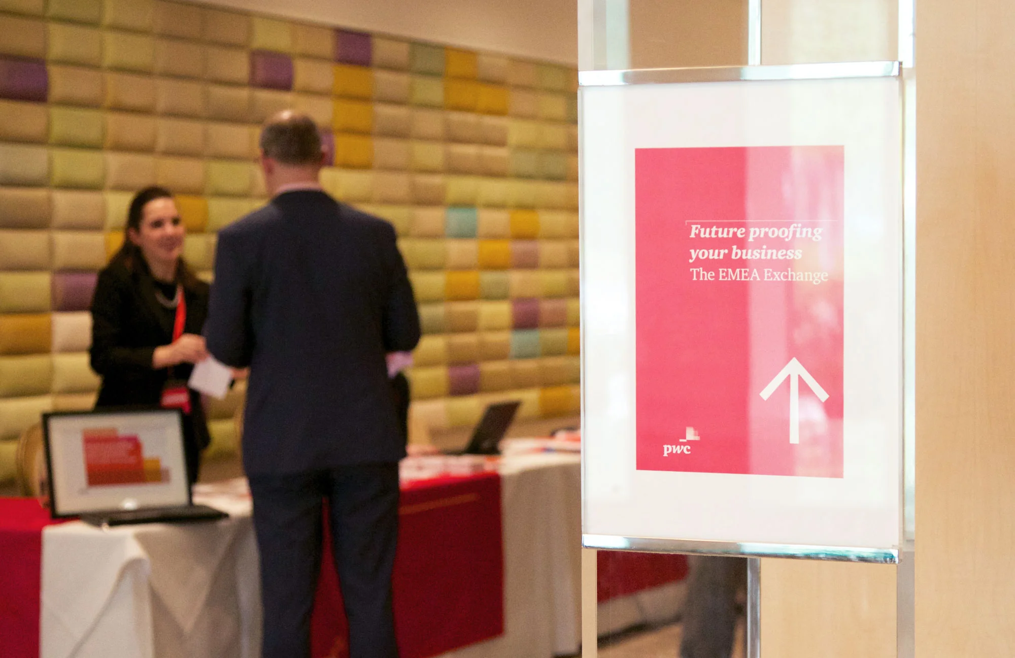 Hotel way finding and welcome desk