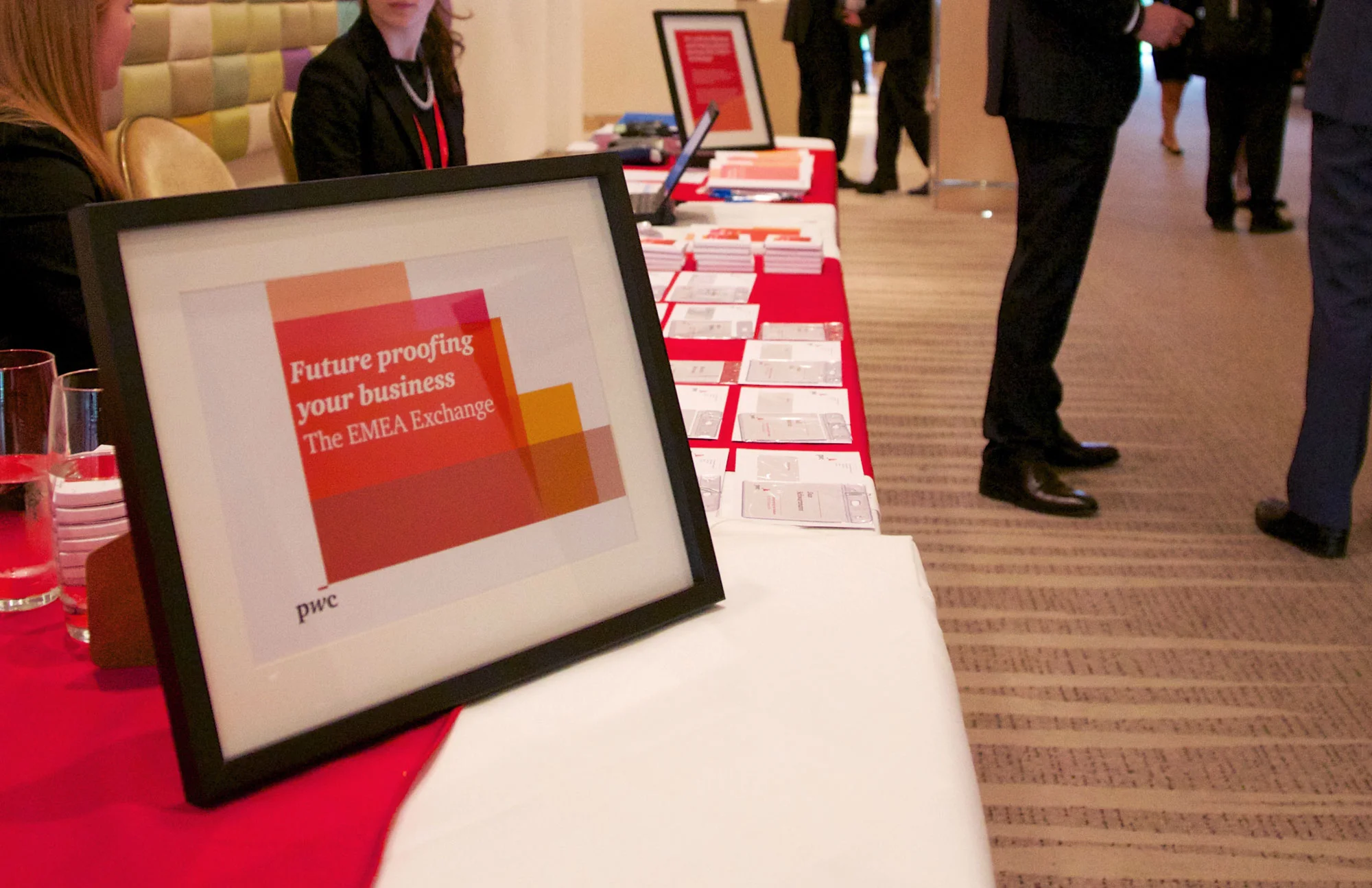 Welcome desk signage