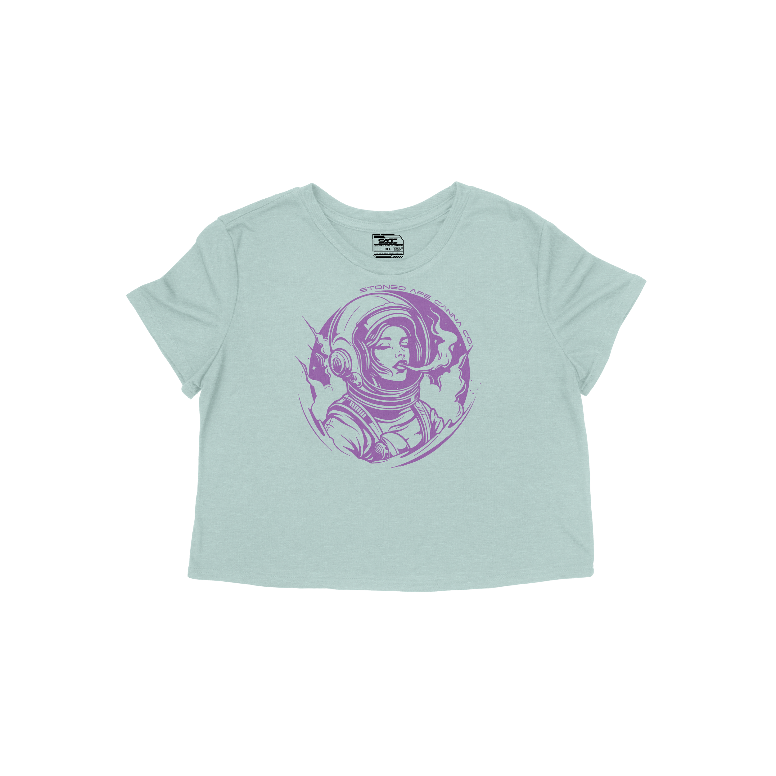 LADY ASTRONAUT FLOWY CROP T-SHIRT