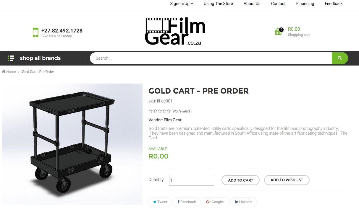 Gold Carts sexy aircraft grade trolleys that fold into themselves for easy travel