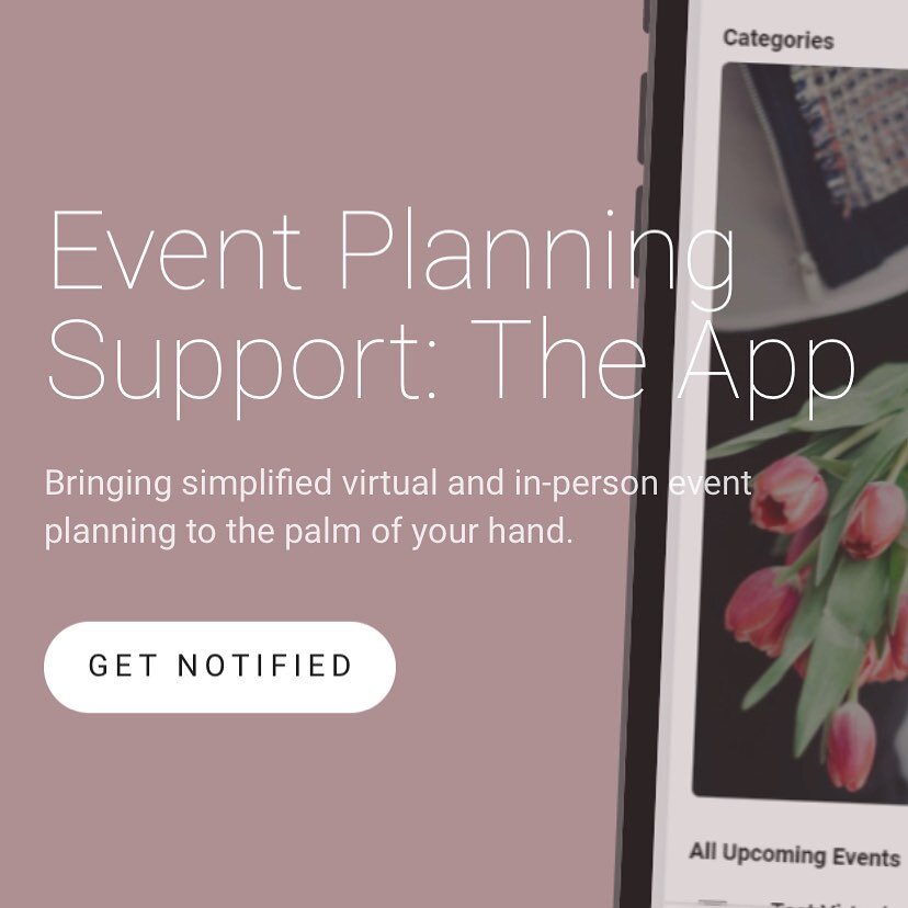 It&rsquo;s been a long time coming and it&rsquo;s almost ready! I&rsquo;ll be launching the Event Planning Support app with virtual event planning templates first followed by in-person events.  As I put the final touches on it, I&rsquo;d love to know