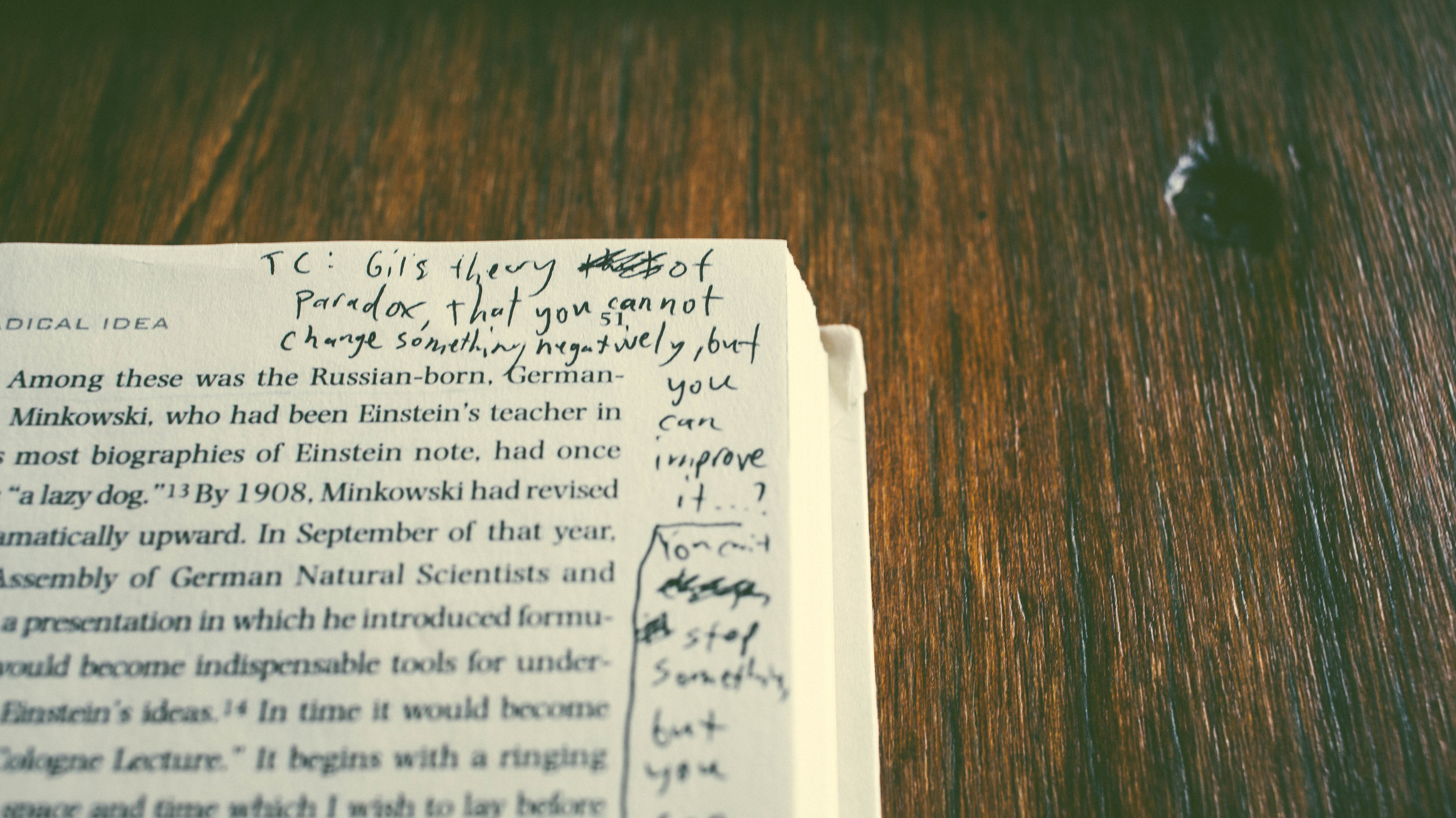 My notes appear on several pages, but are pretty easy to distinguish from the previous owner's.