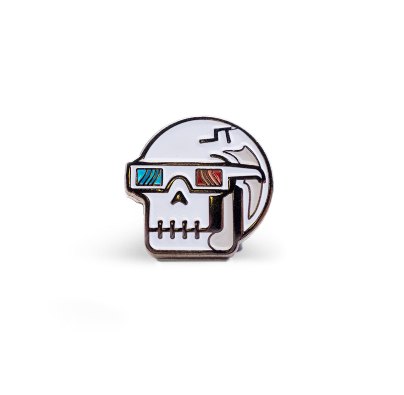 "3D Skull" Enamel Pin