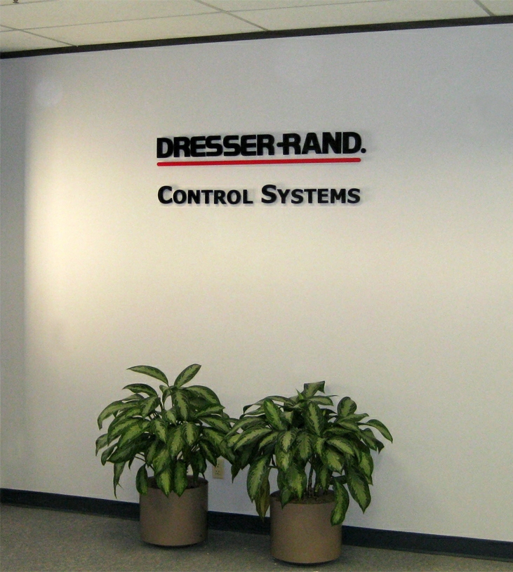 Interior Departmental Wall Sign - Black & Red Contrasting Nicely with Light Colored Wall