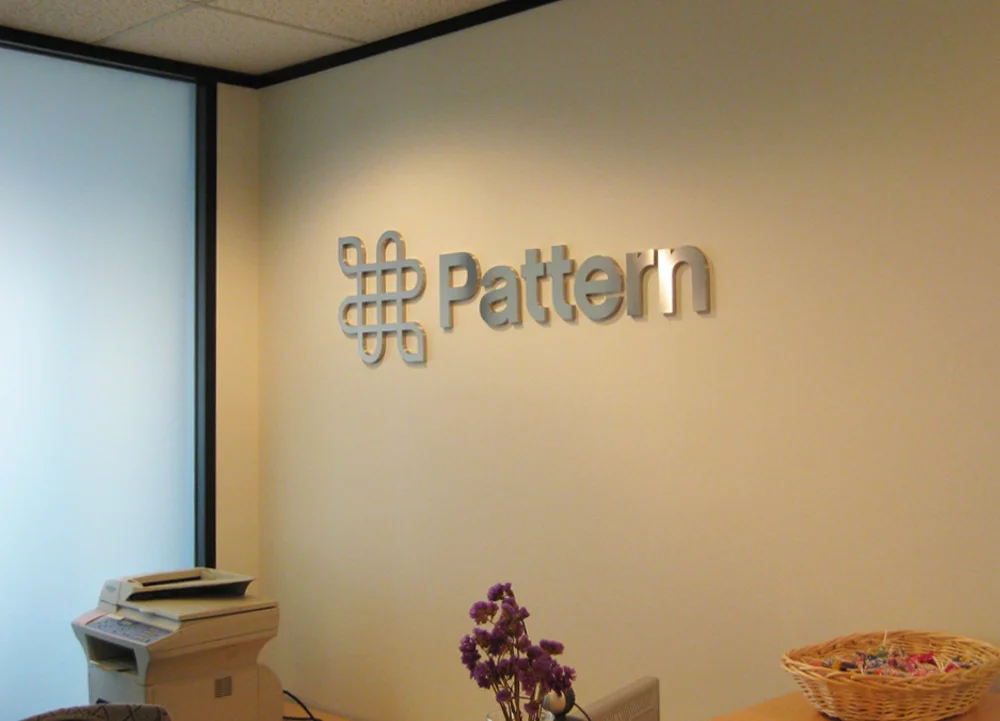 Fabricated Stainless Steel Letters for Pattern Energy