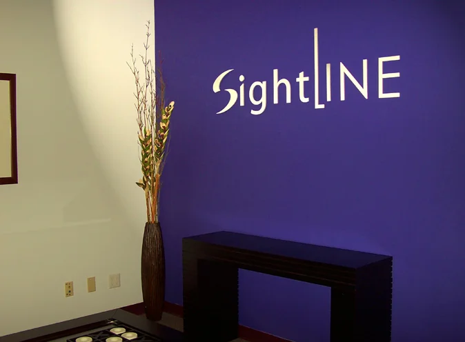 Stylish Brushed Aluminum Logo for Sightline Health - Houston, TX