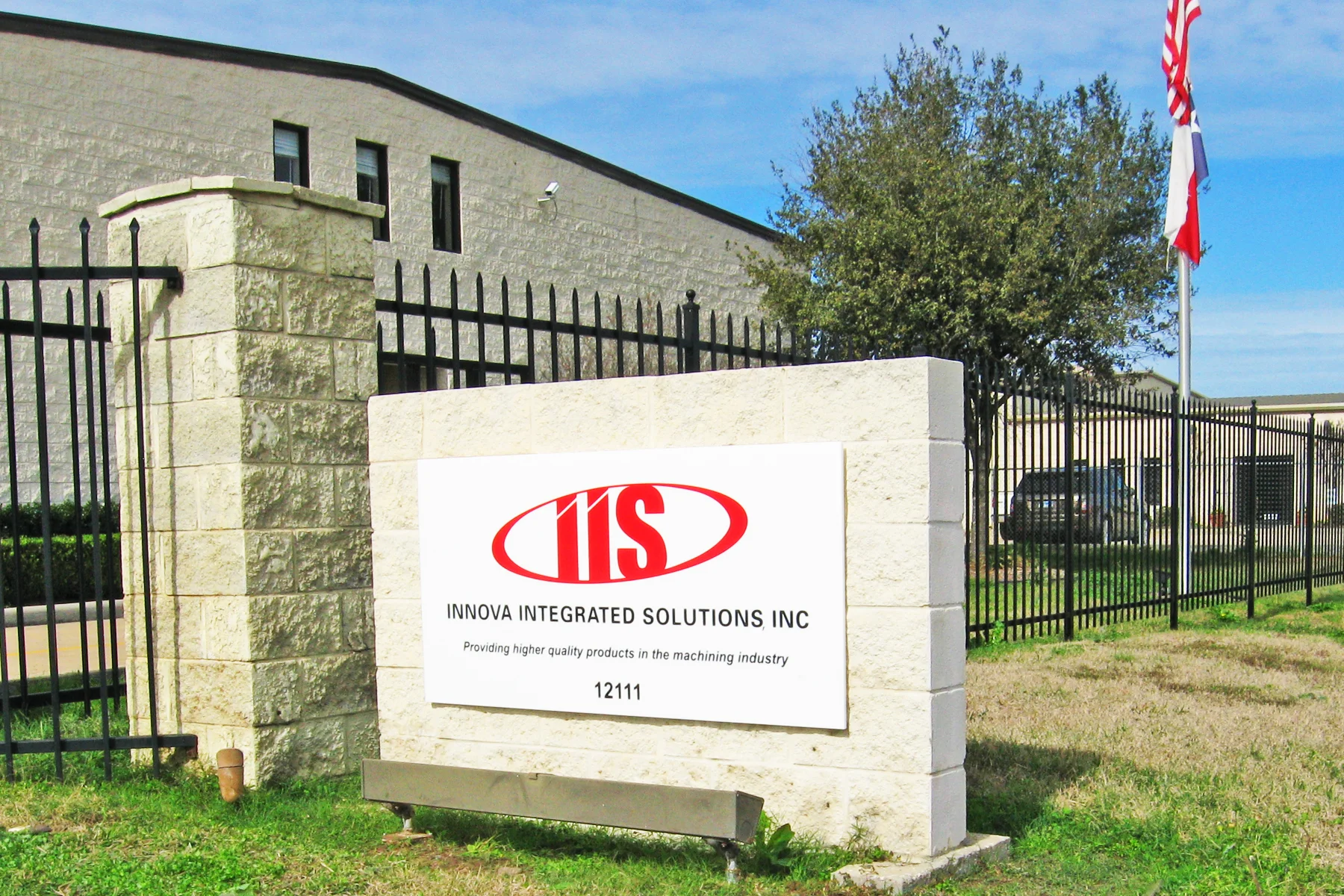 Brick Monument Sign with Acrylic Backplate and Vinyl Graphics