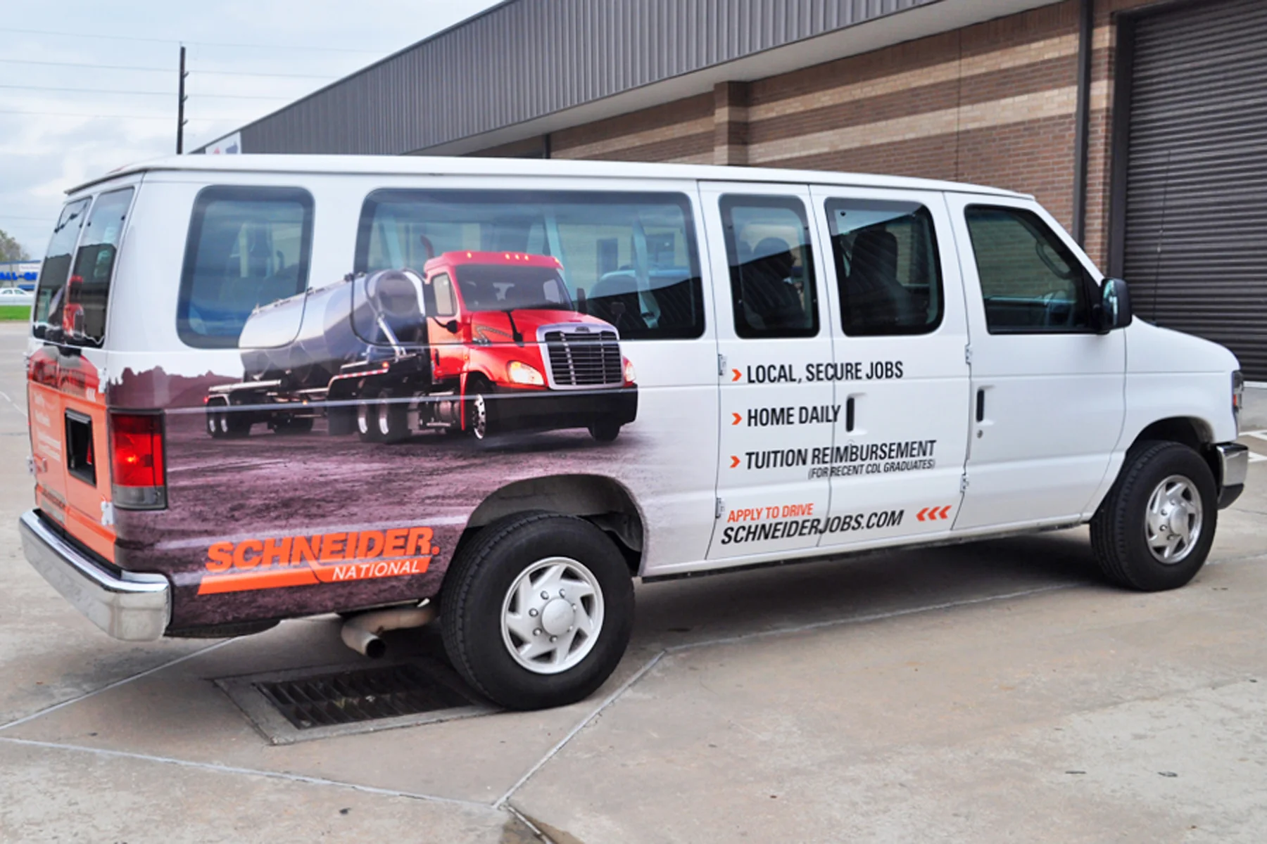 Efficiently Designed, Low Cost Partial Wrap Graphics on a Passenger Van