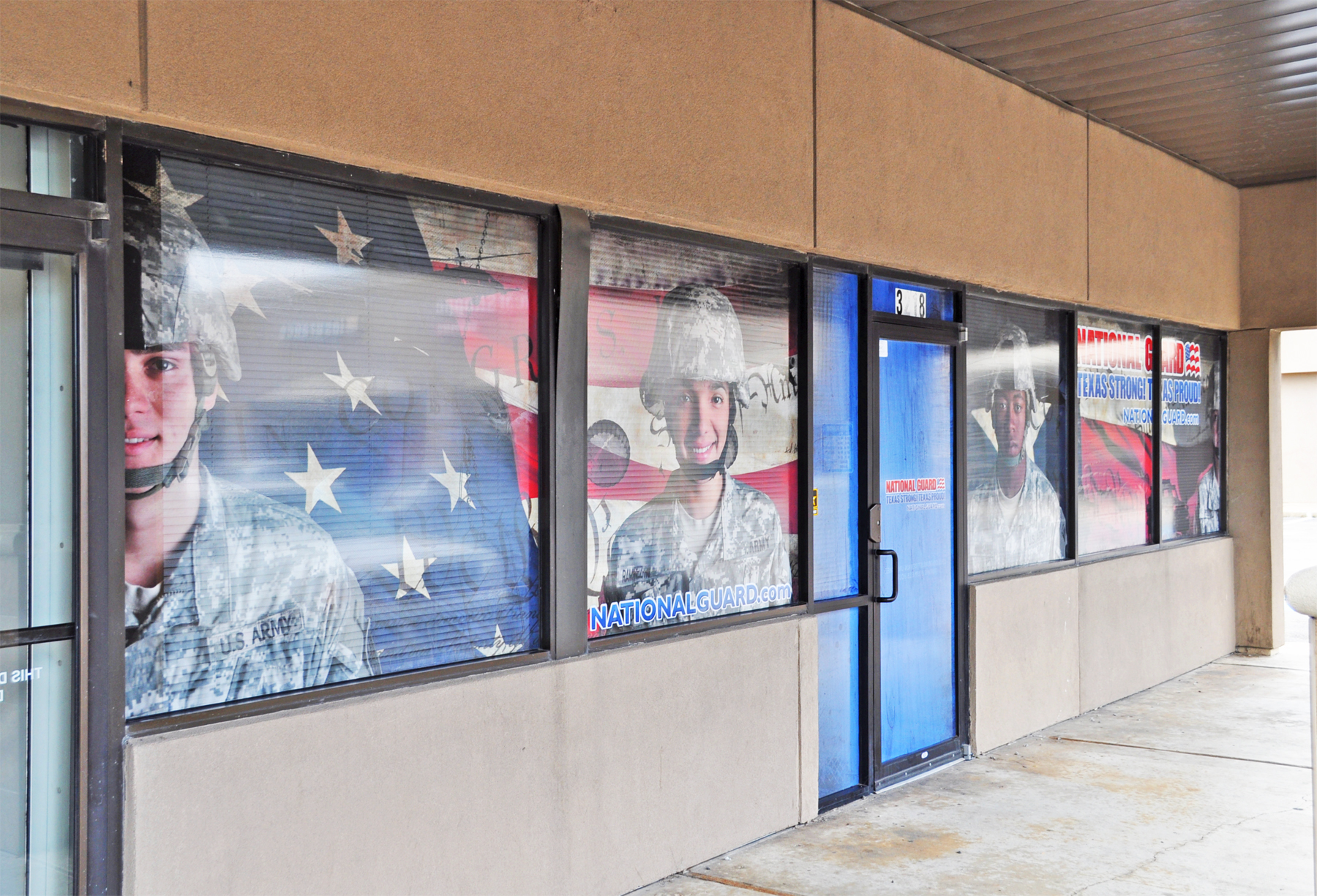 Window Graphics for National Guard Office