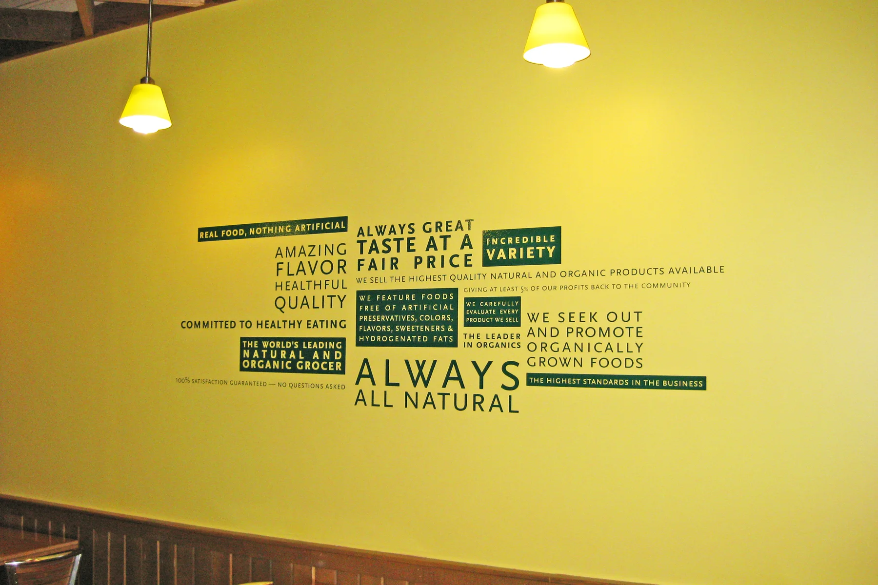 Wall Lettering at Whole Foods
