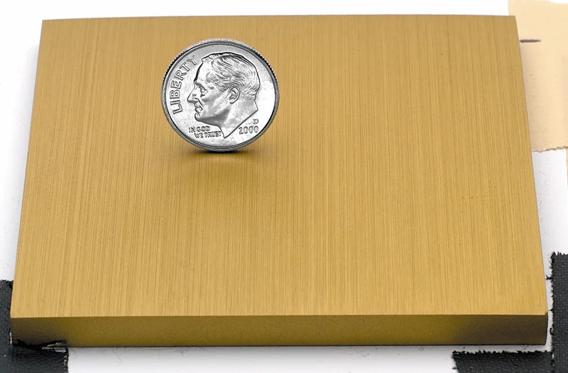 Aluminum - Anodized Gold, Brushed Finish