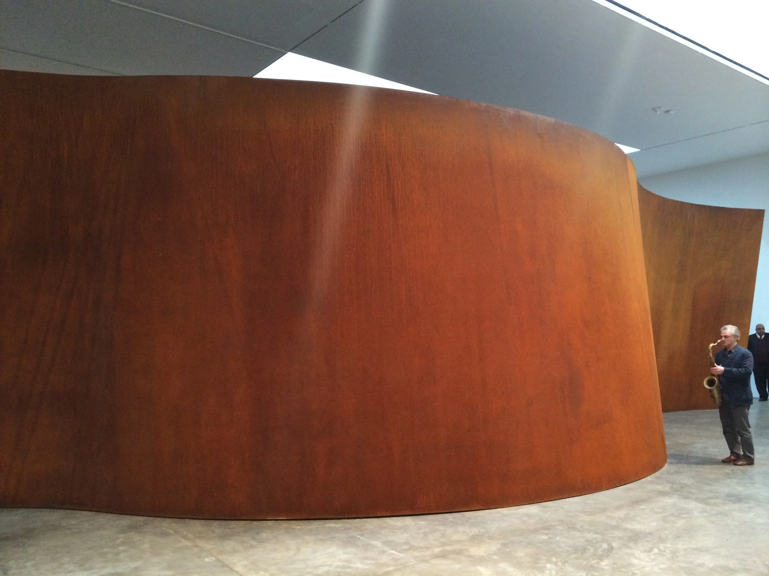 Musician Avram Fefer contemplates sculptural form and its sonic implications as he approaches Richard Serra's Inside Out at Gagosian Gallery, New York.