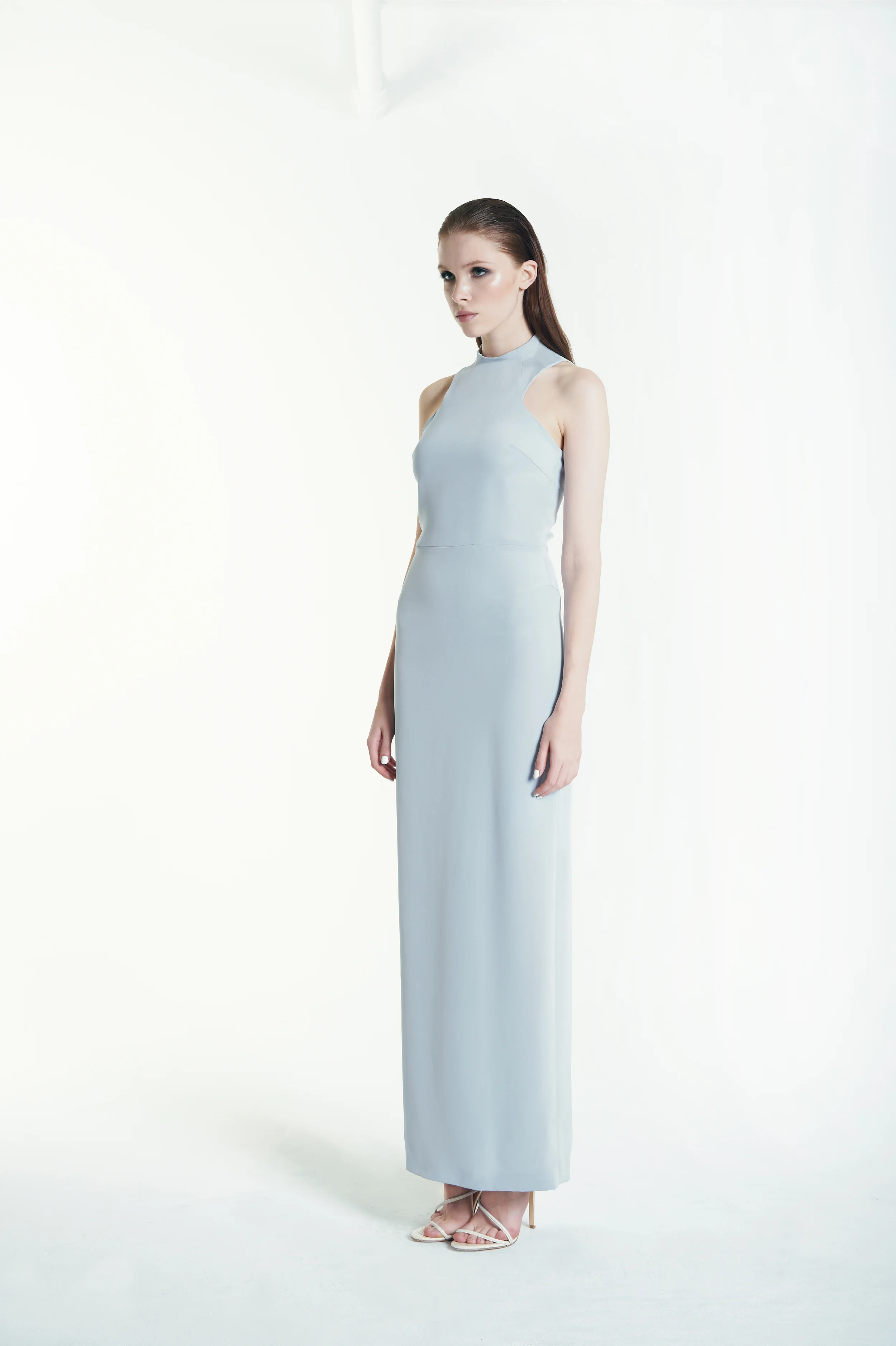 CYGNUS GOWN 100% silk 4-ply crepe outer. three-quarter lined in self.