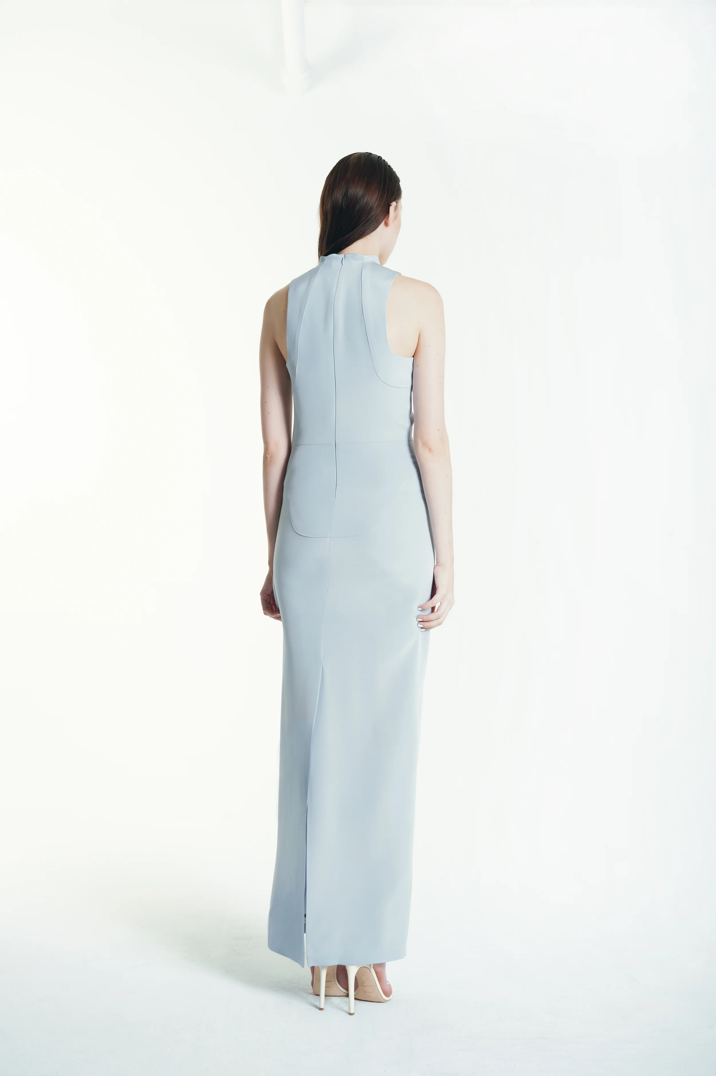CYGNUS GOWN 100% silk 4-ply crepe outer. three-quarter lined in self.