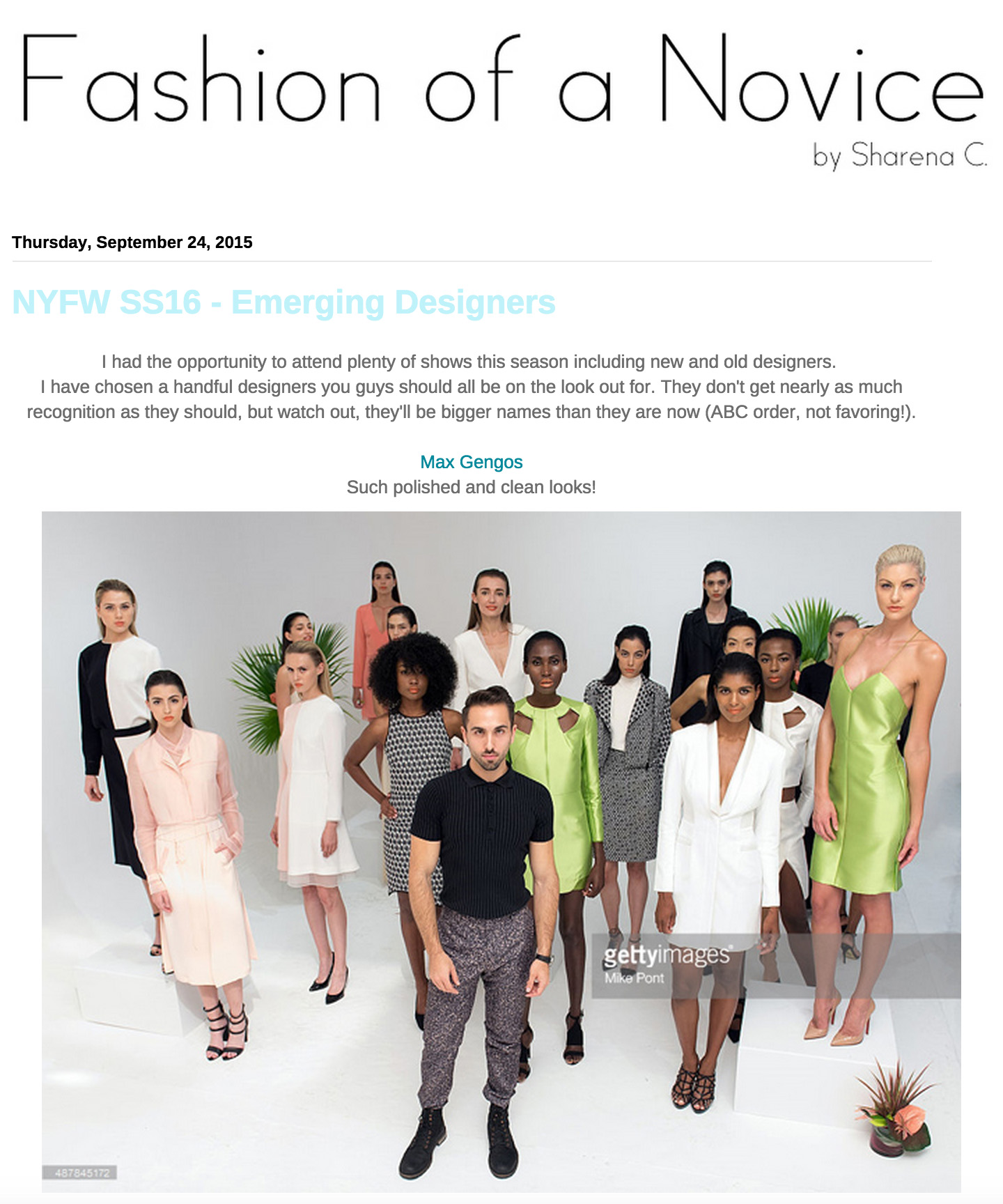 FASHION OF A NOVICE