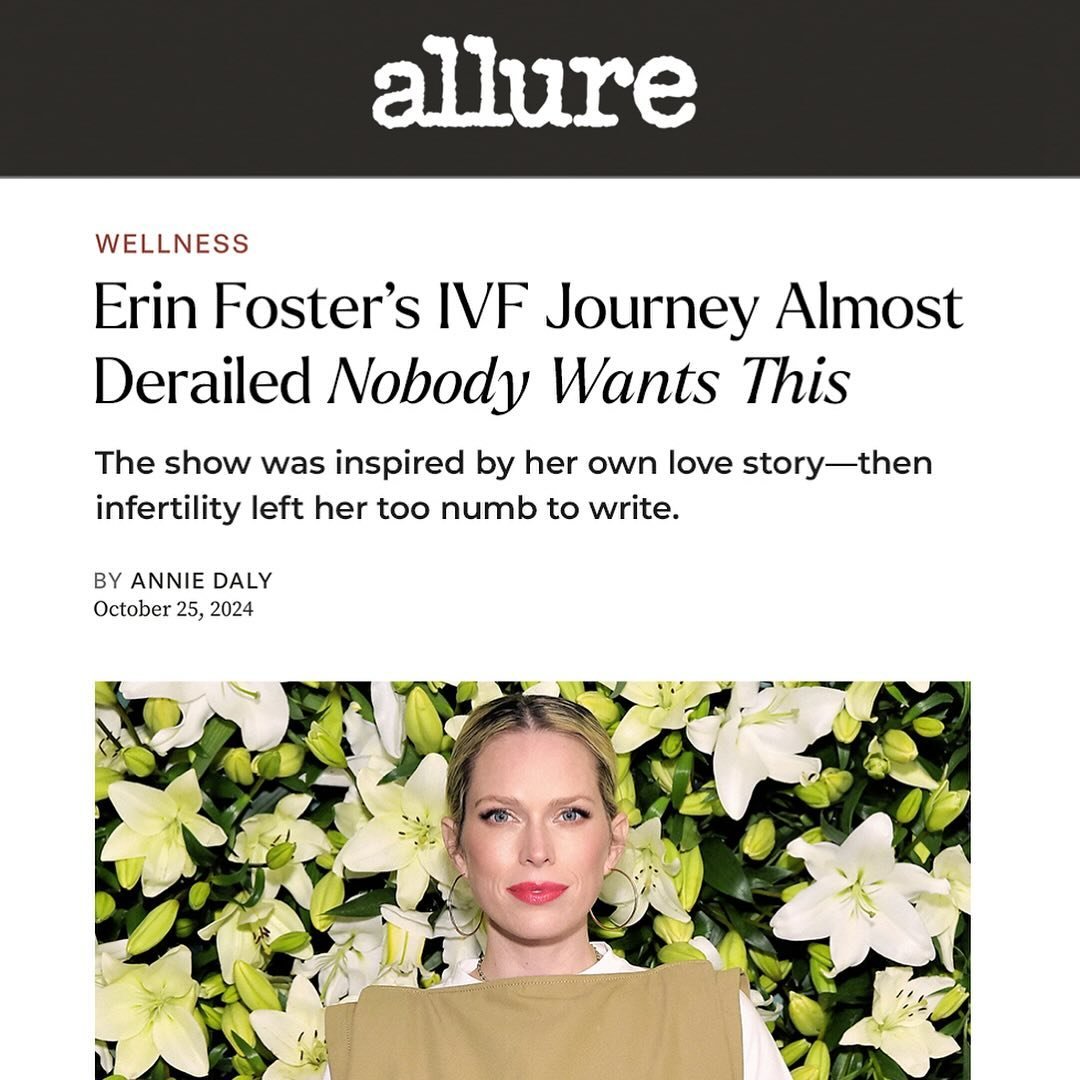 For @allure, I interviewed @erinfoster, the creator of Nobody Wants This, about her long IVF journey&mdash;and how it affected her creative process. The idea for the interview came to me after I&rsquo;d binged the show in Morocco and then, in my subs