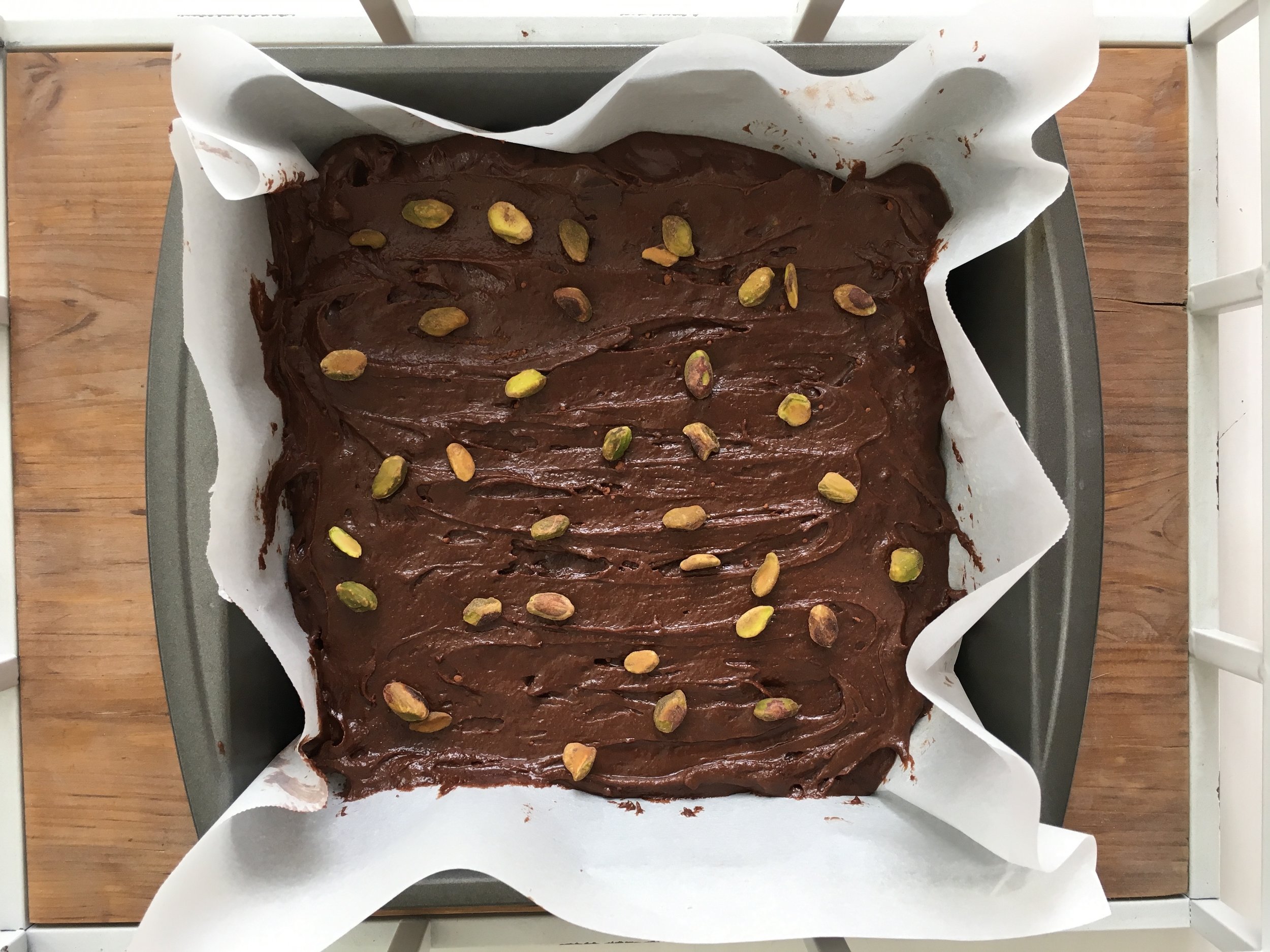 Olive Oil & Pistachio Brownies — Villa Graziella Organic