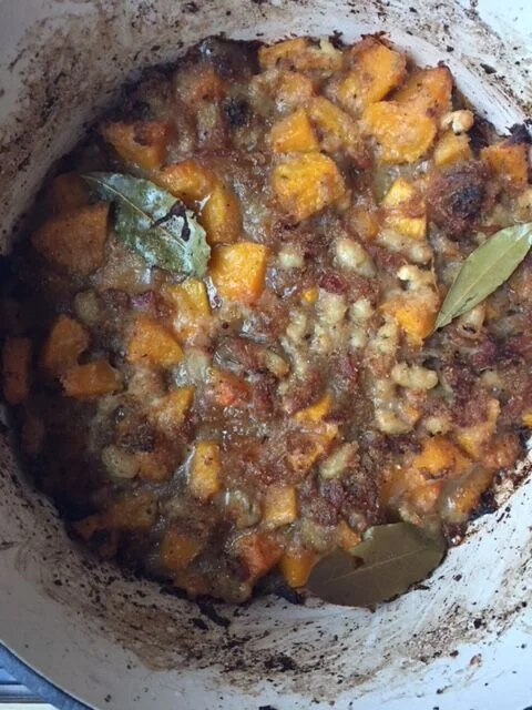 Roasted Garlic & Butternut Cassoulet- recipe here ! 