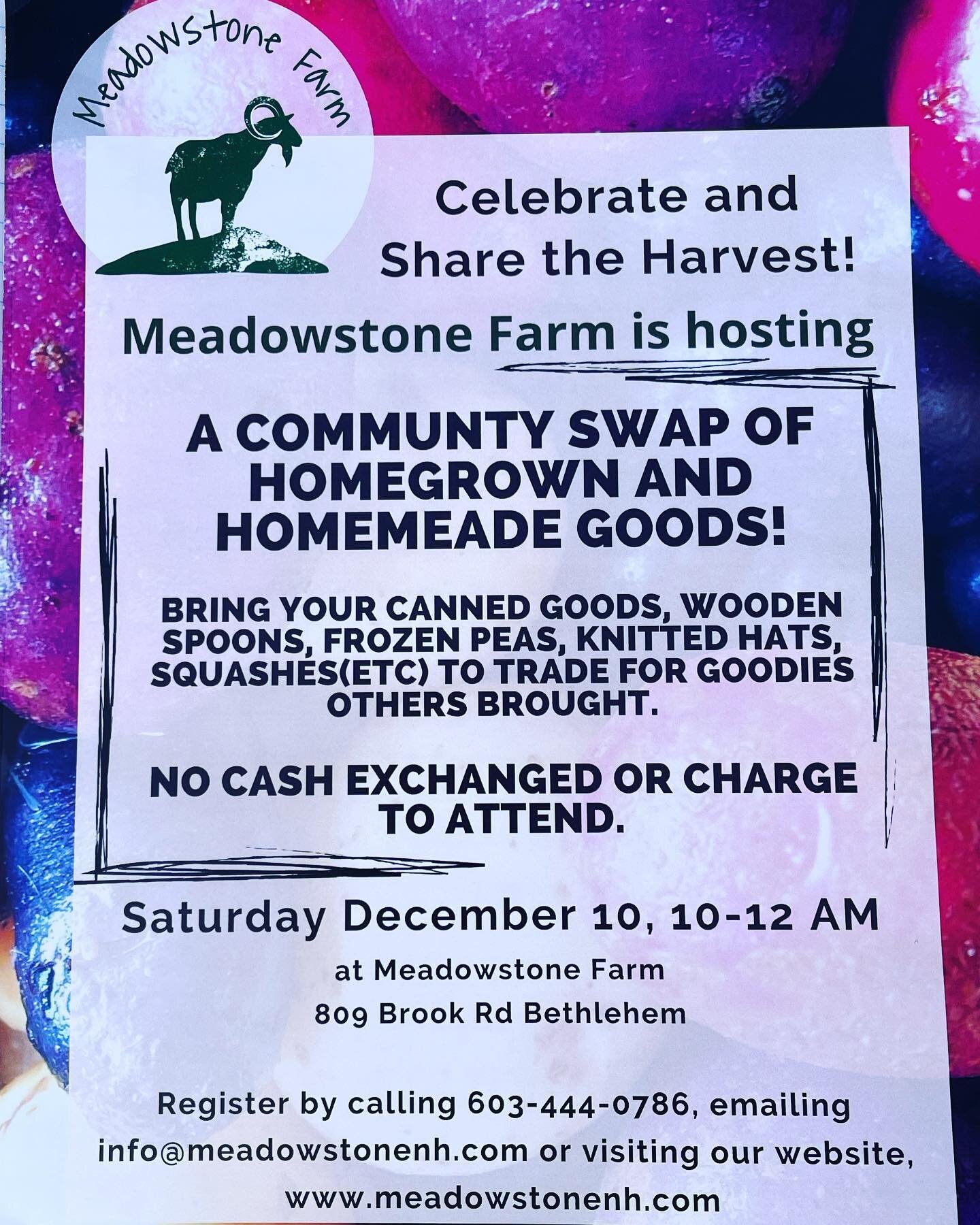 We are hosting our first community swap. Exchange goods for goods. #community #trading
