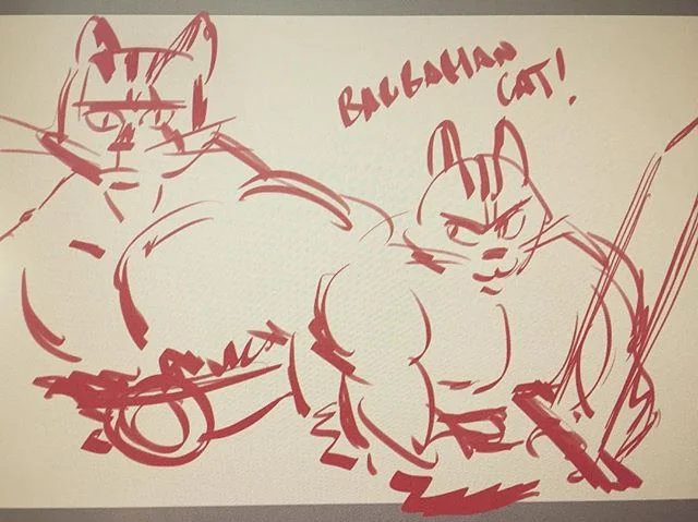 "What is good in life Kattan?!" "To scratch your enemies and see them ribbon before and hear the feeble mewlings of their kittens!!"