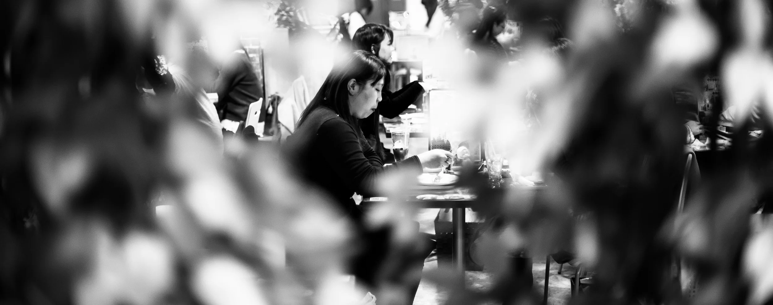 Dinner at a cafe