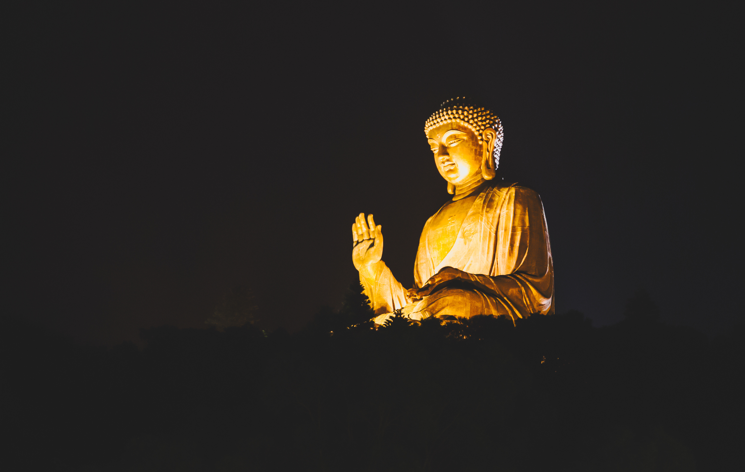 Big Buddha at nightfall