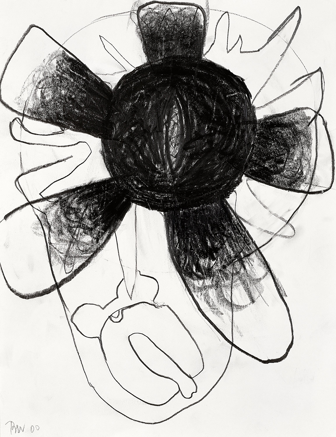 Brian Wood <br> "Crib," 2000 <br> Graphite on paper <br> 11 x 8.5 in.