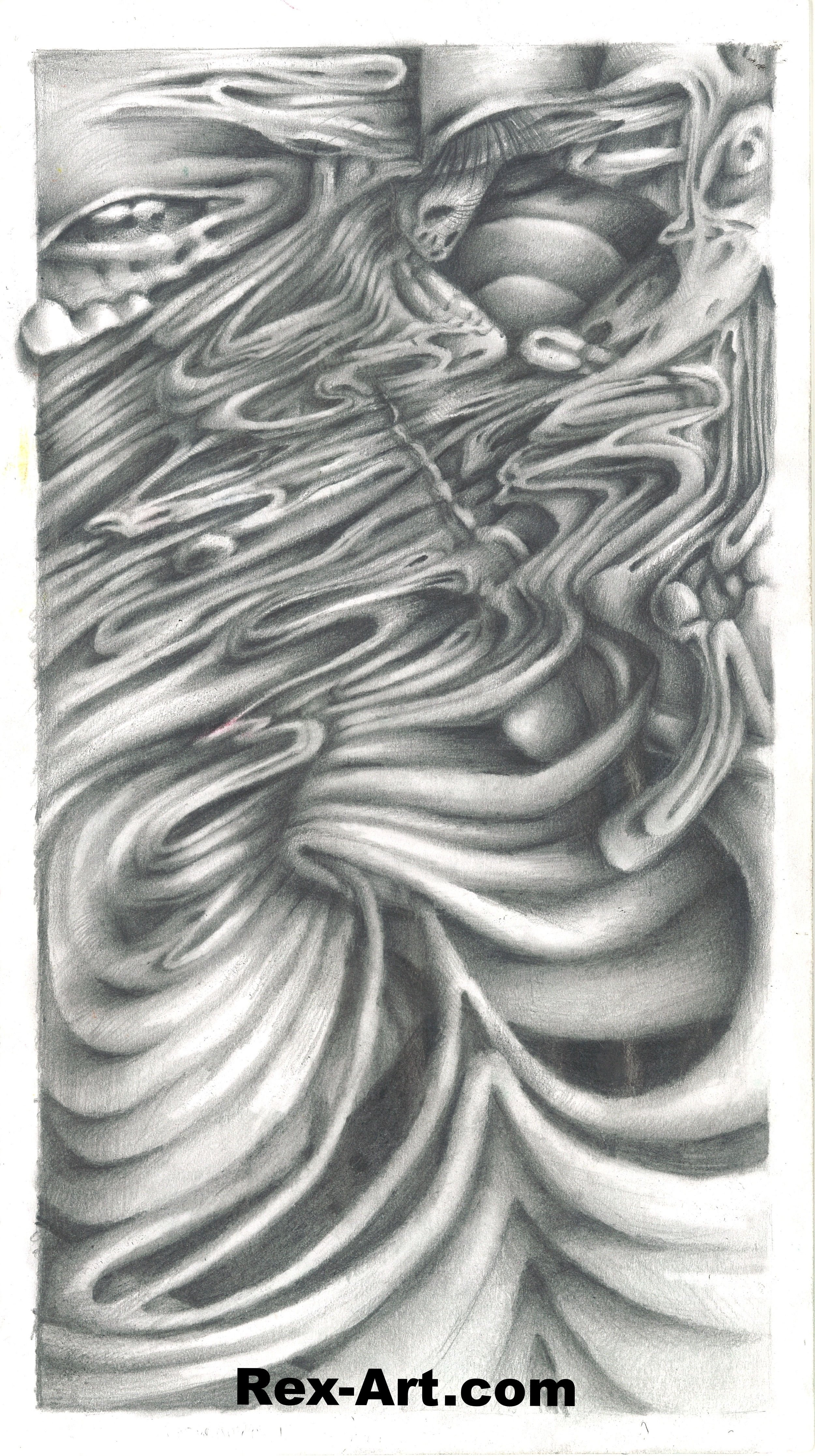   Untitled , graphite on paper, 5” x 8” 