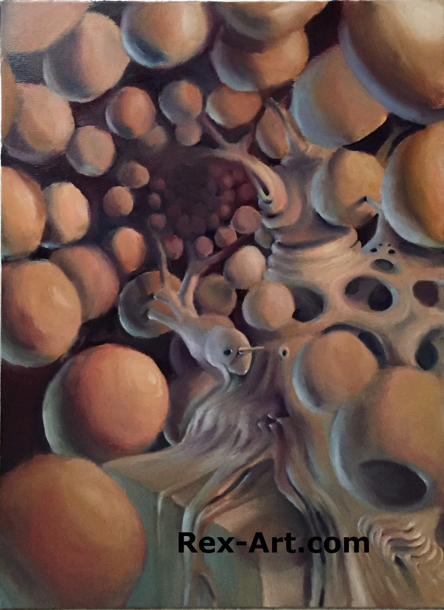   Glossolalia , oil on canvas, 18” x 24” 