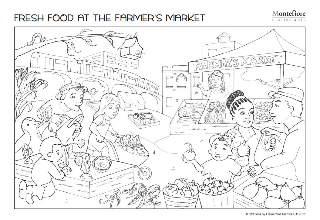 Lettie Goes To The Farmer's Market: A Coloring Book for Kids [Book]
