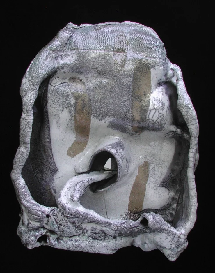 GENESIS: IN AND OUT - RAKU WALL PIECE