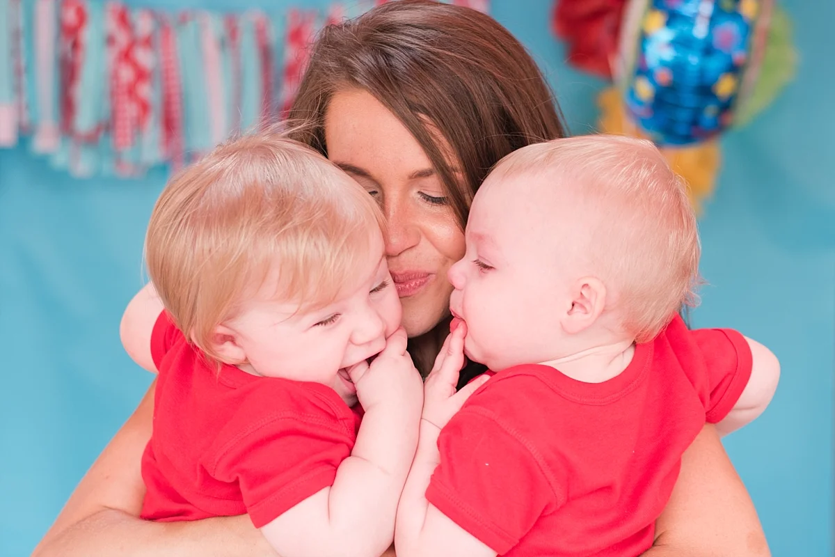 Momma and her boys! So precious!