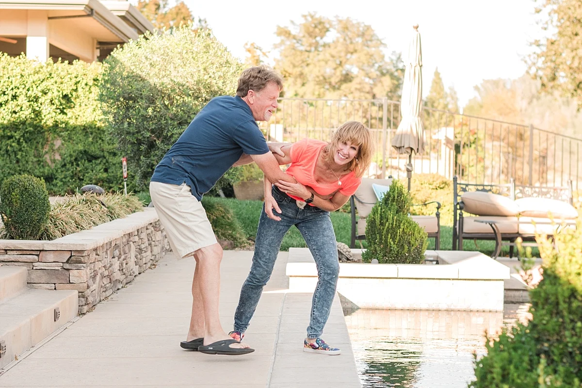 And of course, we needed to get that shot of trying to throw Tom into the pool!!! Hahaha!