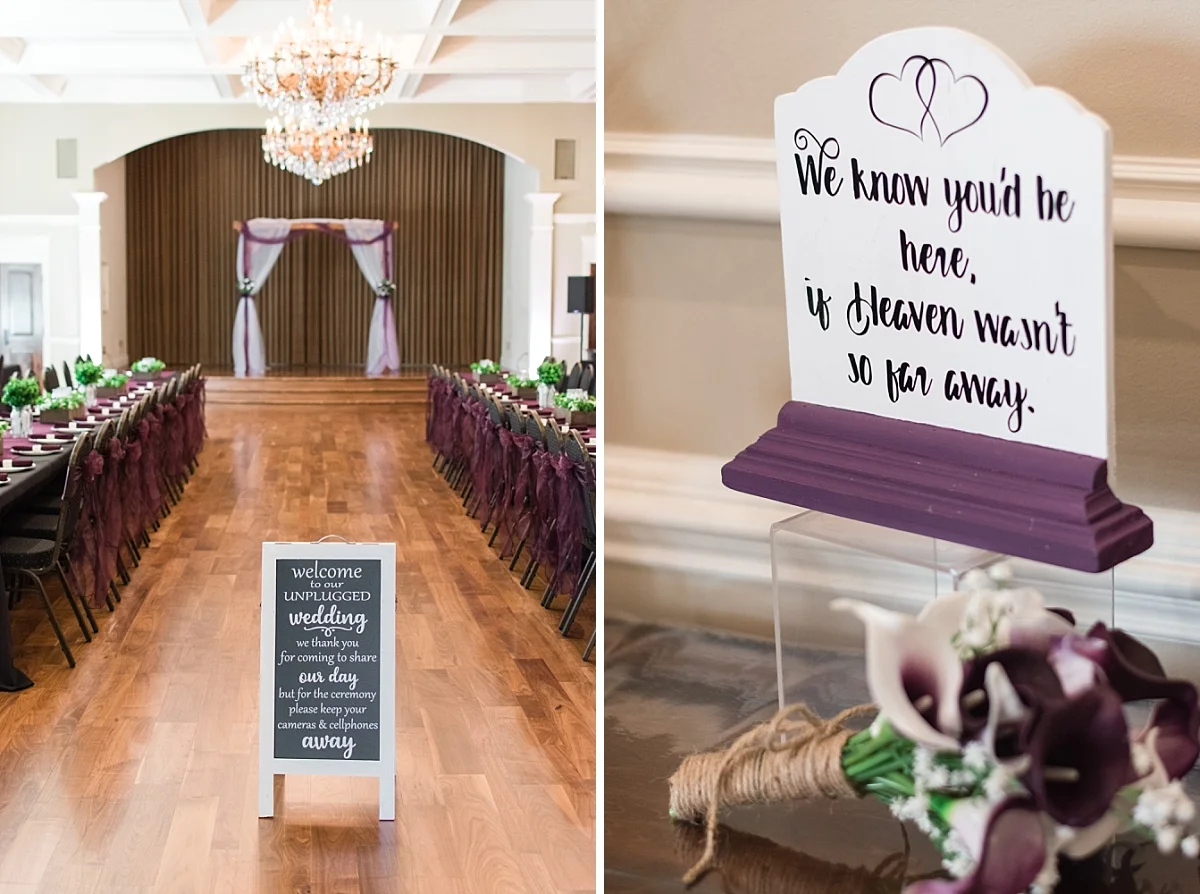 Jeff & Jeni have both lost their mothers. I thought it was the sweetest thing that they had a memorial table dedicated to them.