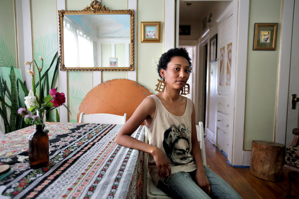 Halima Cassells has started a “builders' club,” where those who help labor on the house’s restoration will in return be given space to work in what she hopes will become a rotating workshop for community projects and artists. FABRIZIO COSTANTINI FOR THE NEW YORK TIMES