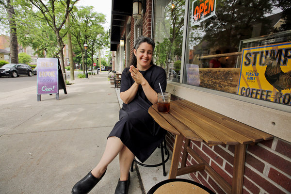 Sandi Heaselgrave moved from Brooklyn to Detroit with her husband and child. She now owns and operates Detroit’s Red Hook cafe. FABRIZIO COSTANTINI FOR THE NEW YORK TIMES
