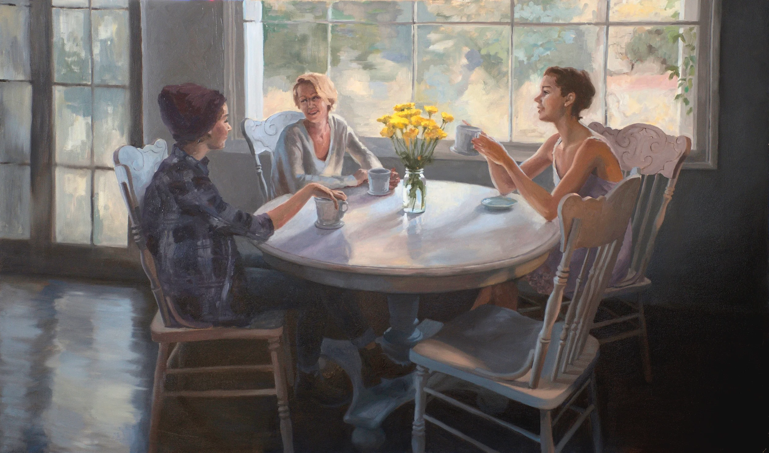 My Place at the Table, oil on panel, 42" by 60", Private Collection