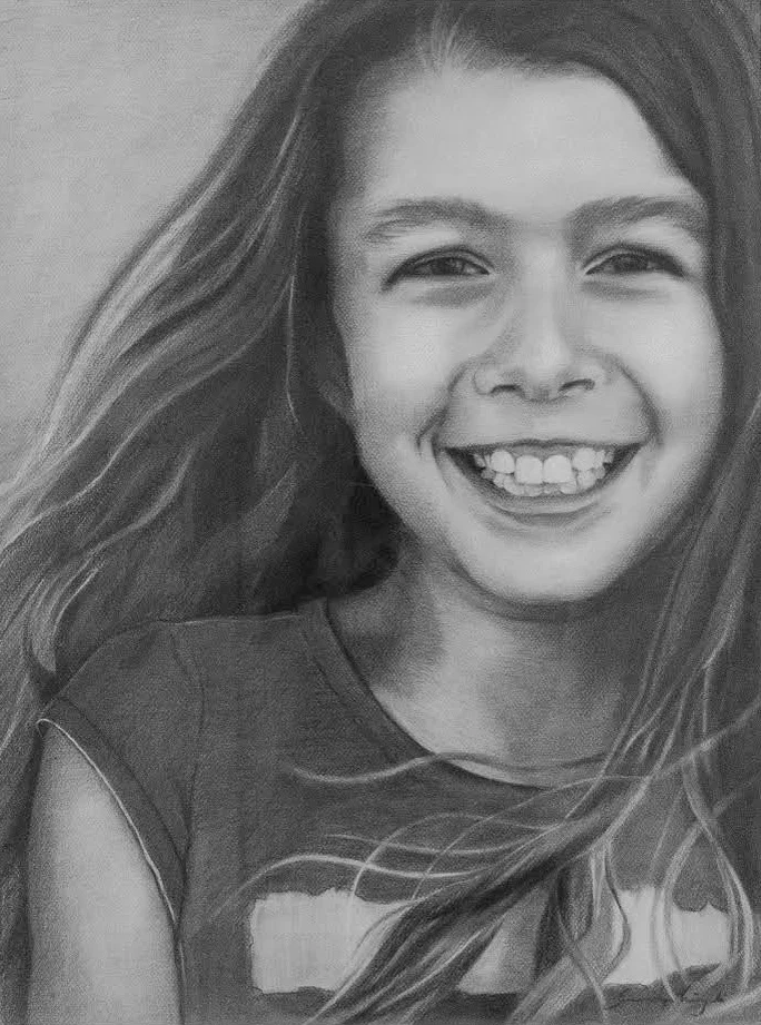 Becca, Charcoal on Paper, 20" by 26", Commission