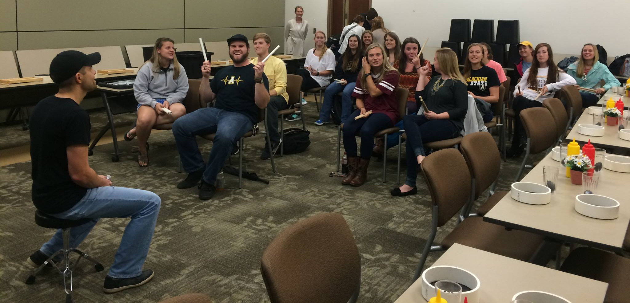 ASU Faculty of Education students experience a Number Drummer Workshop that focuses on Number Drummer as a creative teaching method. 