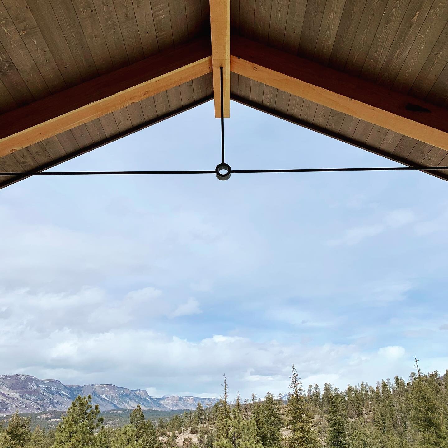 Pretty happy with the Timber truss tension rod detail at the Celadon House, a beautiful machined steel ring, threaded to tighten the tension rods and finished with lacquer. Not a bad view either!