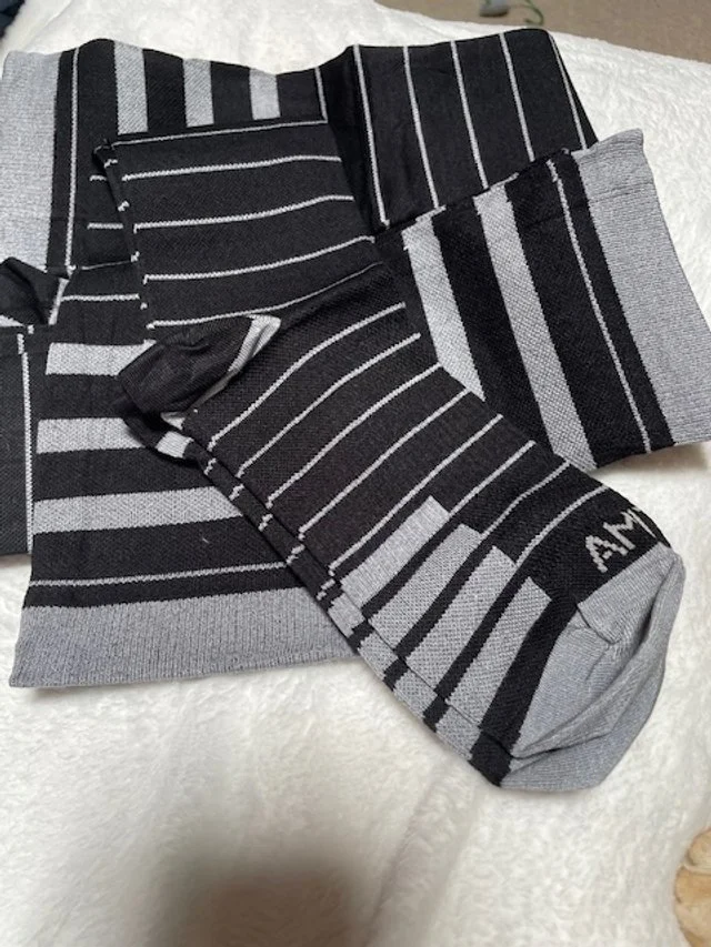 striped compression socks